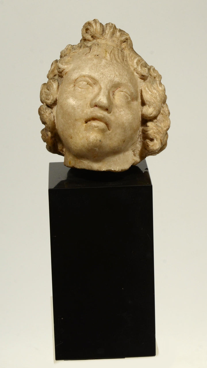 Roman Marble Head of a Youthful Male