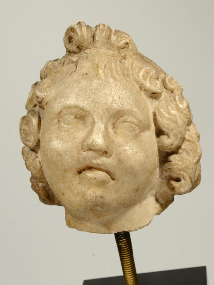 Roman Marble Head of a Youthful Male
