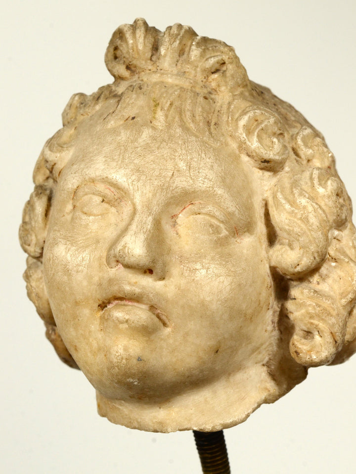 Roman Marble Head of a Youthful Male