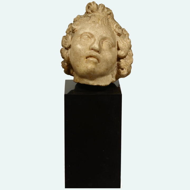 Roman Marble Head of a Youthful Male