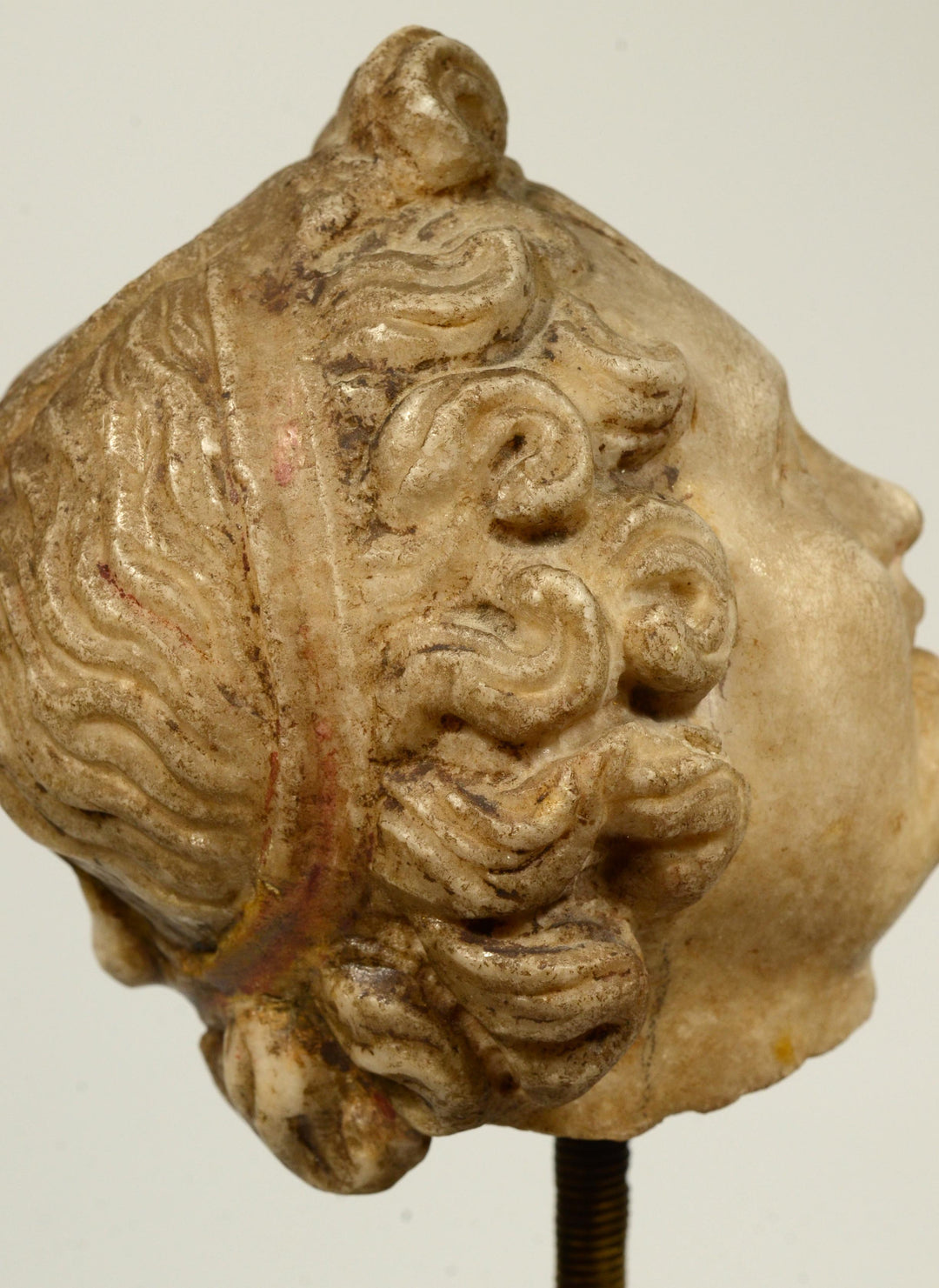 Roman Marble Head of a Youthful Male