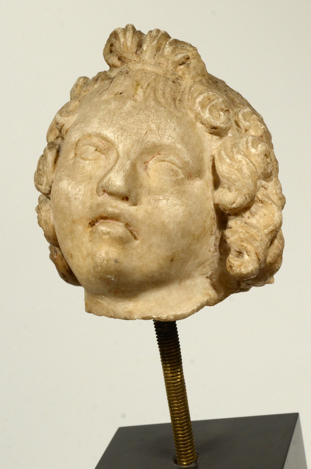 Roman Marble Head of a Youthful Male