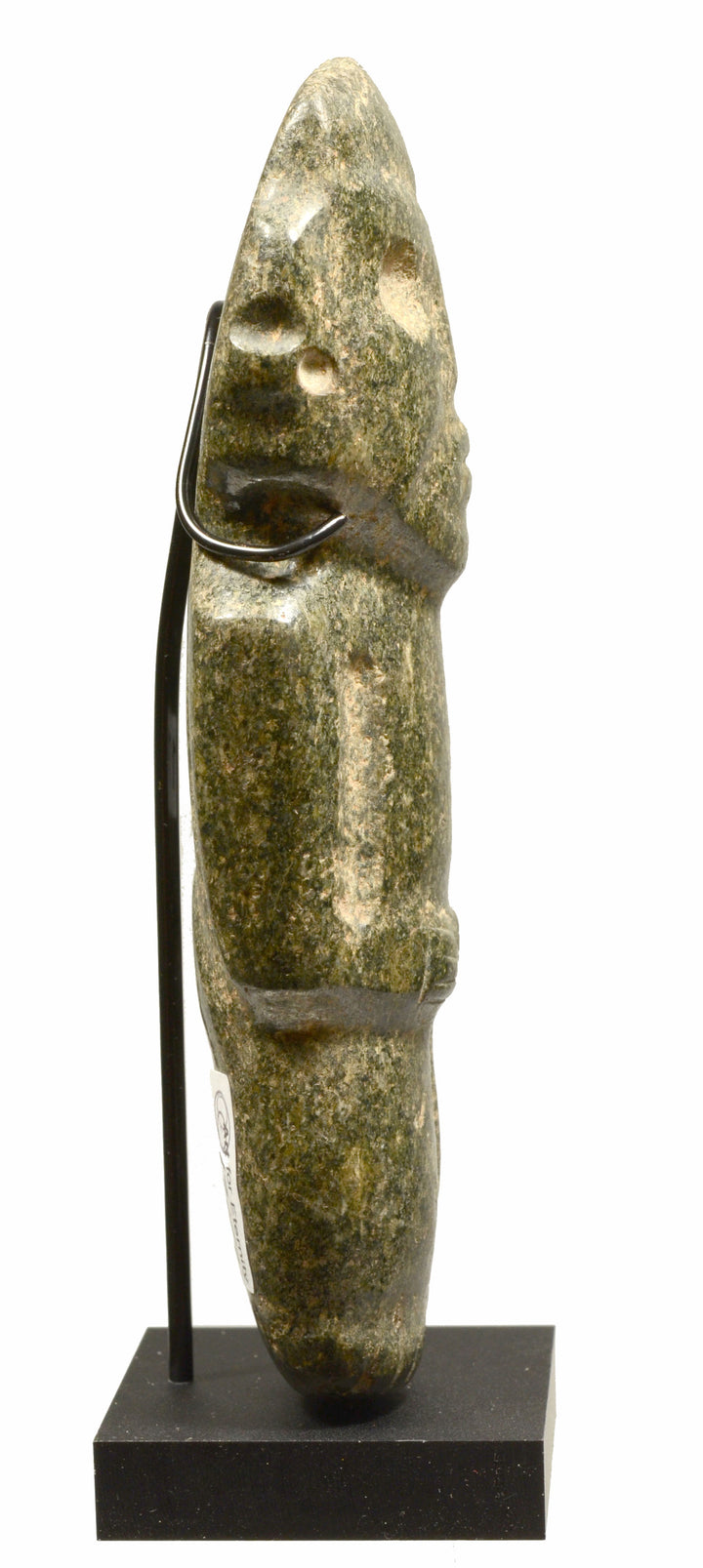 Pre-Columbian Mezcala Flecked Green Diorite Stone Standing Figure