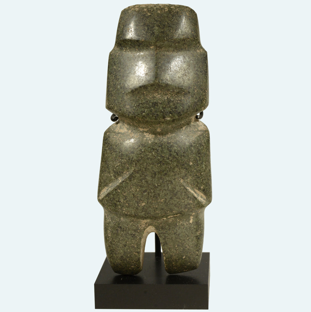 Pre-Columbian Mezcala Green Diorite Stone Standing Figure