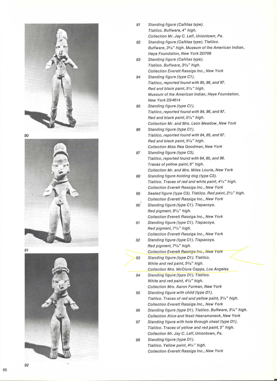Published Tlatilco Standing Pottery “Pretty Lady” D1 Type Female