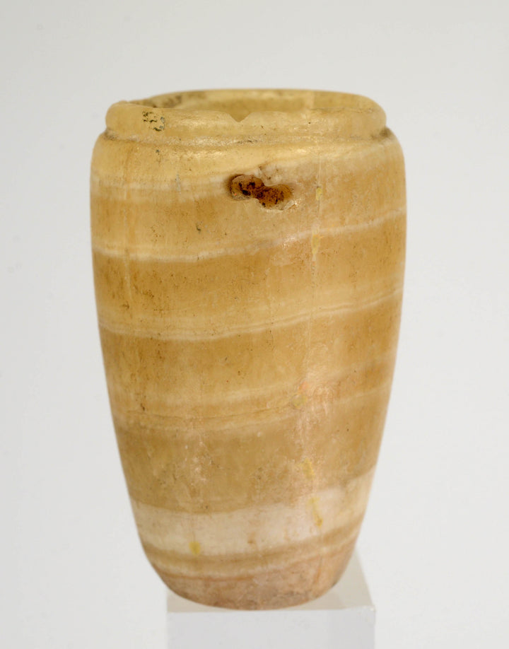 Ancient Egyptian Banded Alabaster Vessel