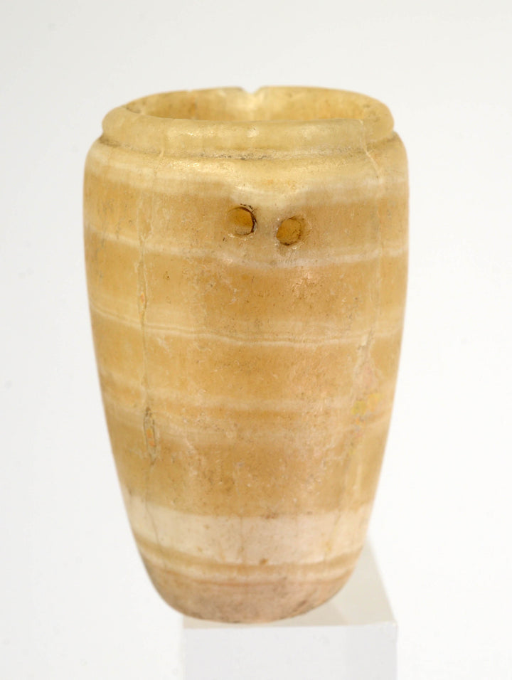 Ancient Egyptian Banded Alabaster Vessel