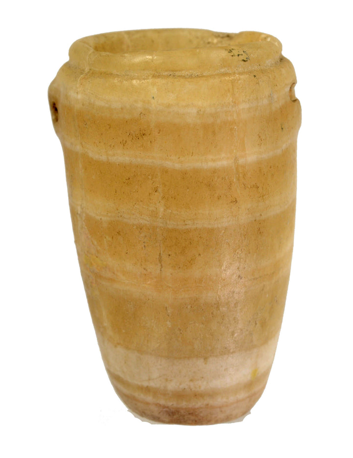 Ancient Egyptian Banded Alabaster Vessel