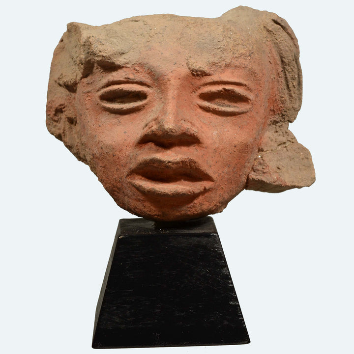 Pre-Columbian Mayan Applique Molded Face
