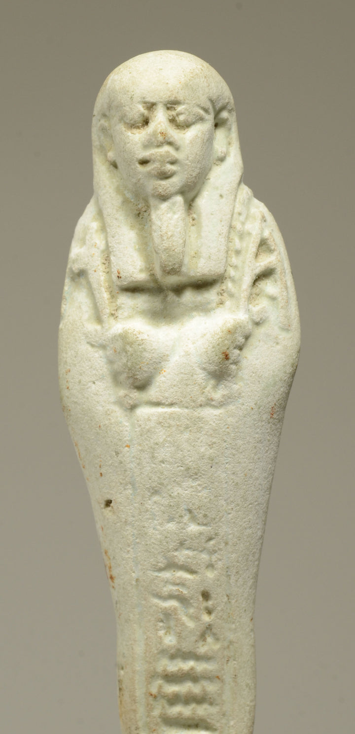 Egyptian Faience Green Glaze Ushabti for Tja-hep-imu