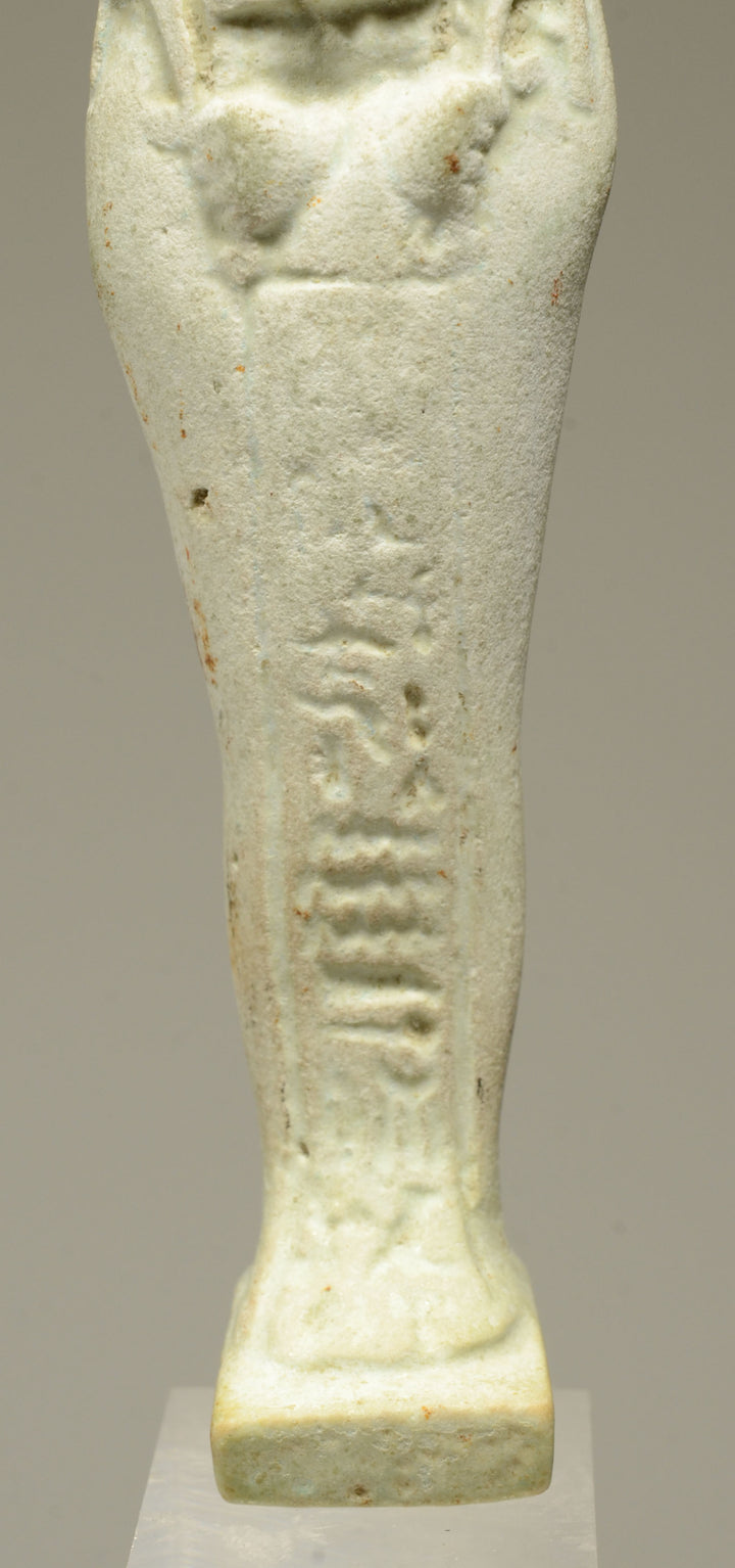 Egyptian Faience Green Glaze Ushabti for Tja-hep-imu