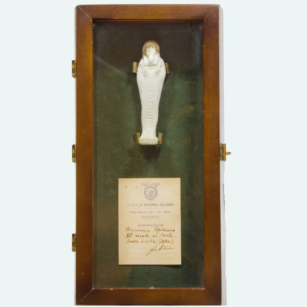 Egyptian Faience Green Glaze Ushabti for Tja-hep-imu