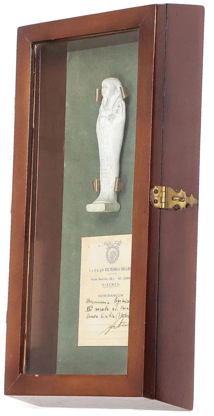 Egyptian Faience Green Glaze Ushabti for Tja-hep-imu