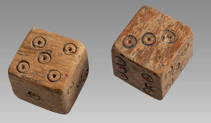 Pair Roman Bone Carved Dice (2)