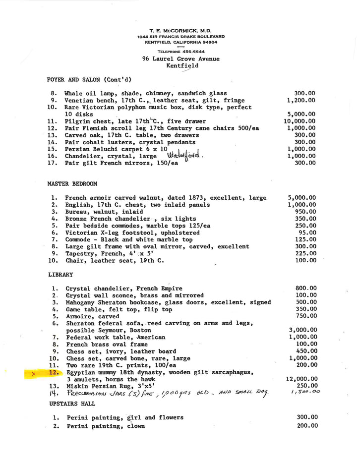 Egyptian Gilt Wood Polychrome Horus Falcon Grain Sarcophagus