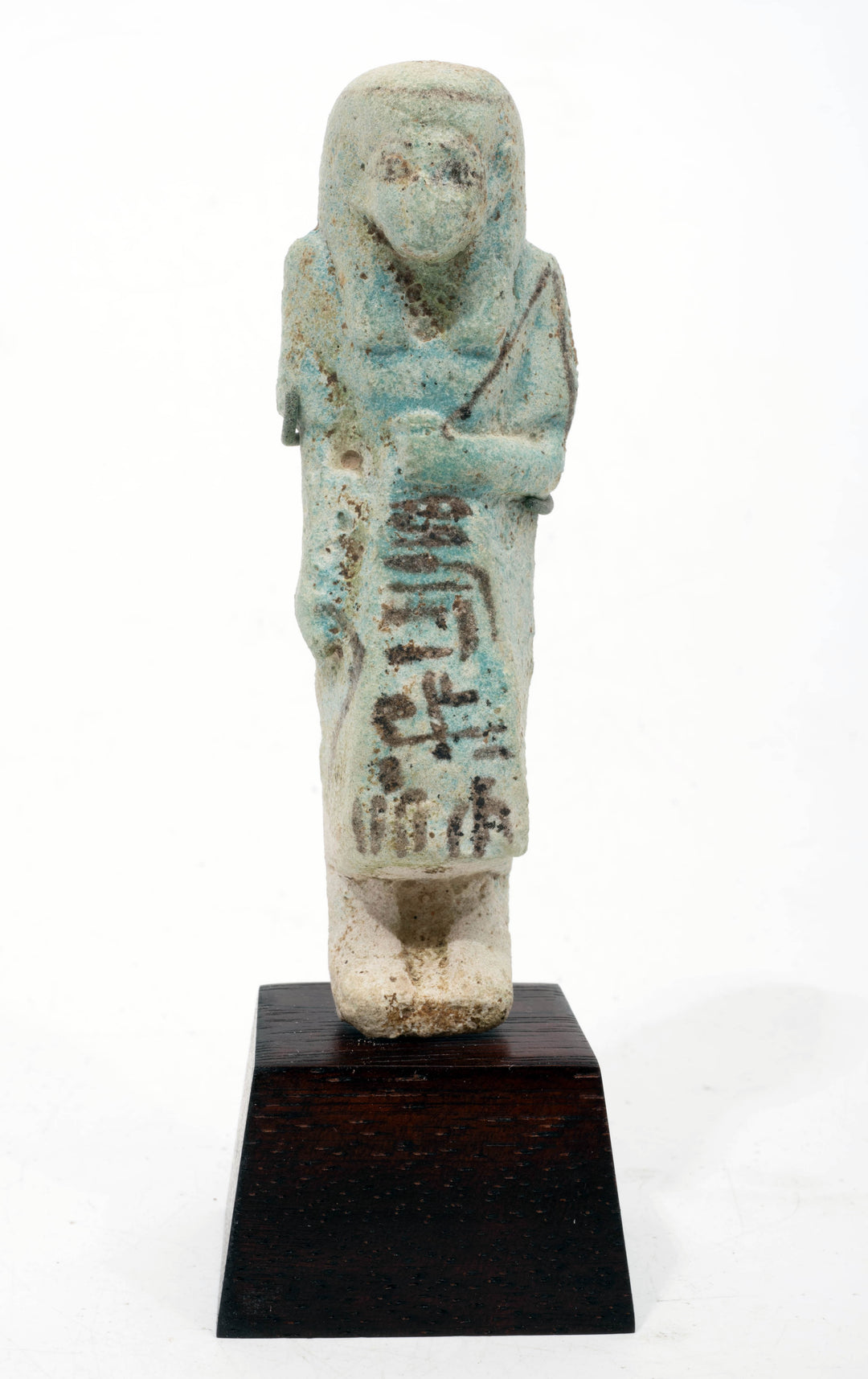 Egyptian Turquoise Faience Reis Overseer Ushabti for Userhatmes