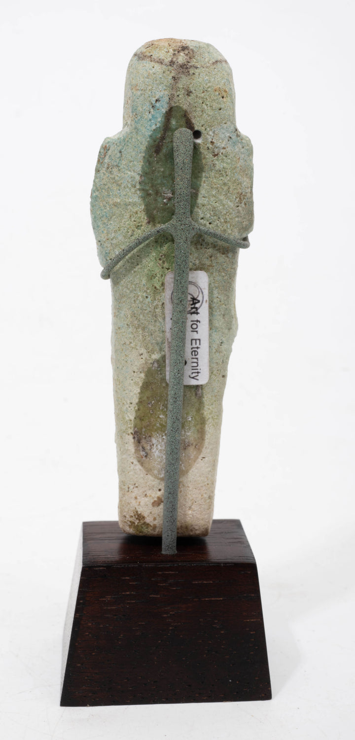 Egyptian Turquoise Faience Reis Overseer Ushabti for Userhatmes