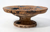 Etruscan Red-Figured Genucilia Group Footed Plate with Female Profile Head,