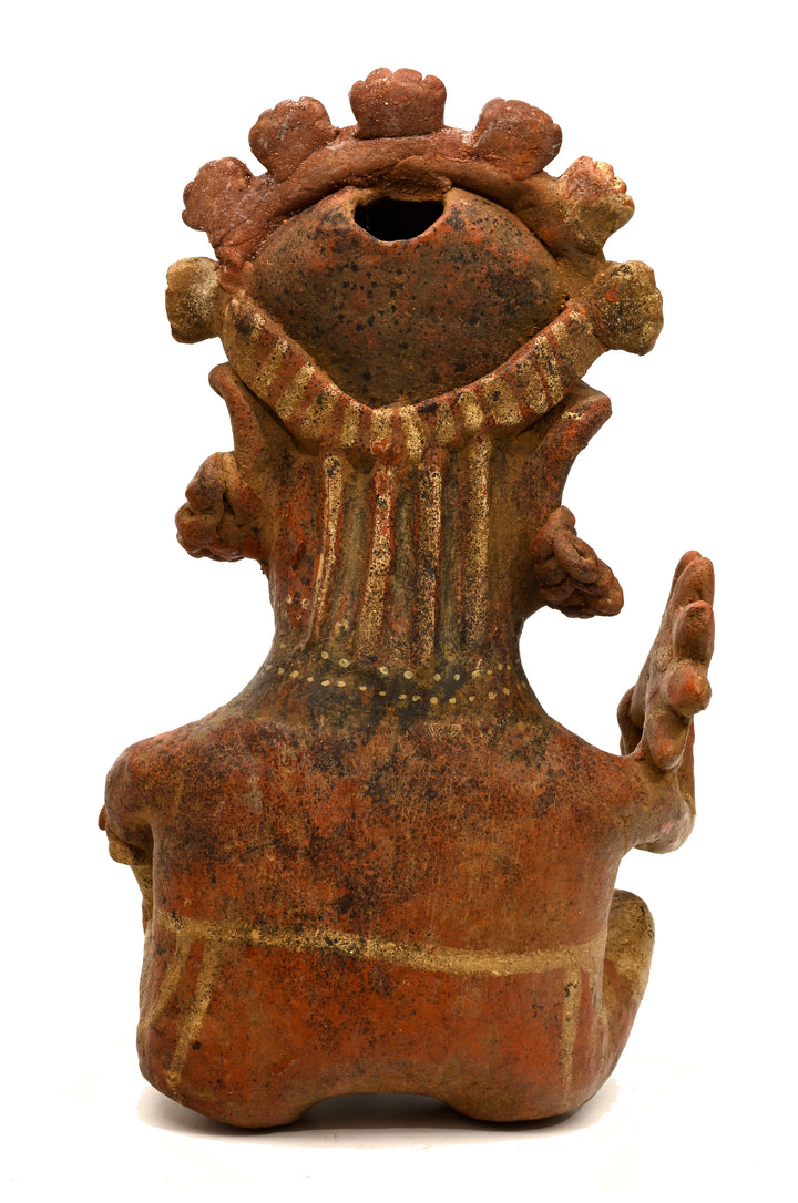 Fine Nayarit Seated Male Figure Holding a Mace