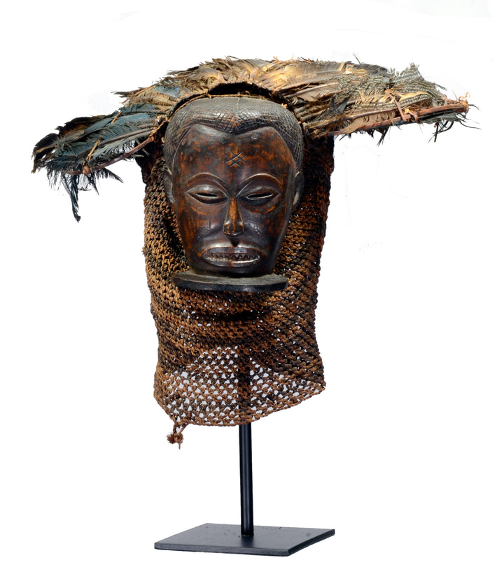 Chokwe Wood Carved pwo Mask