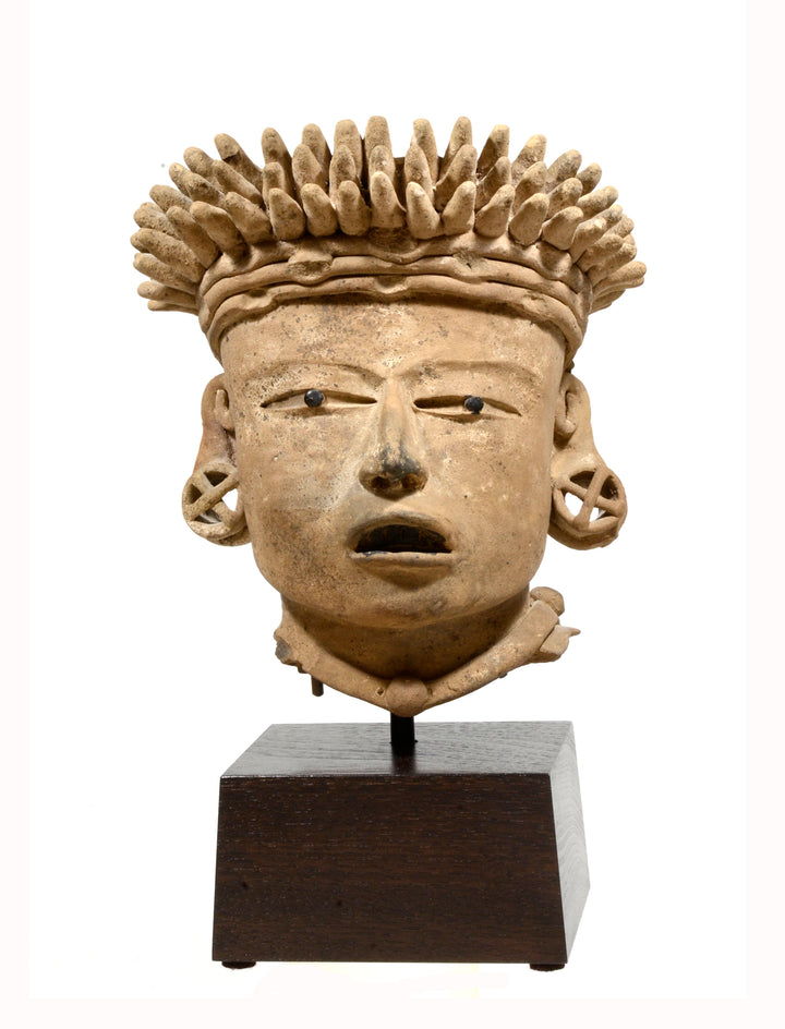 Veracruz Terracotta Head of a Dignitary or Deity