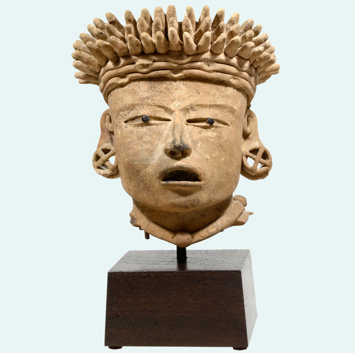 Veracruz Terracotta Head of a Dignitary or Deity
