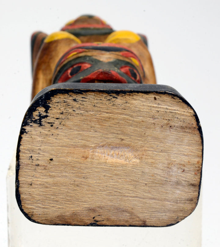 North West Coast Polychrome Painted Wood Standing Shaman