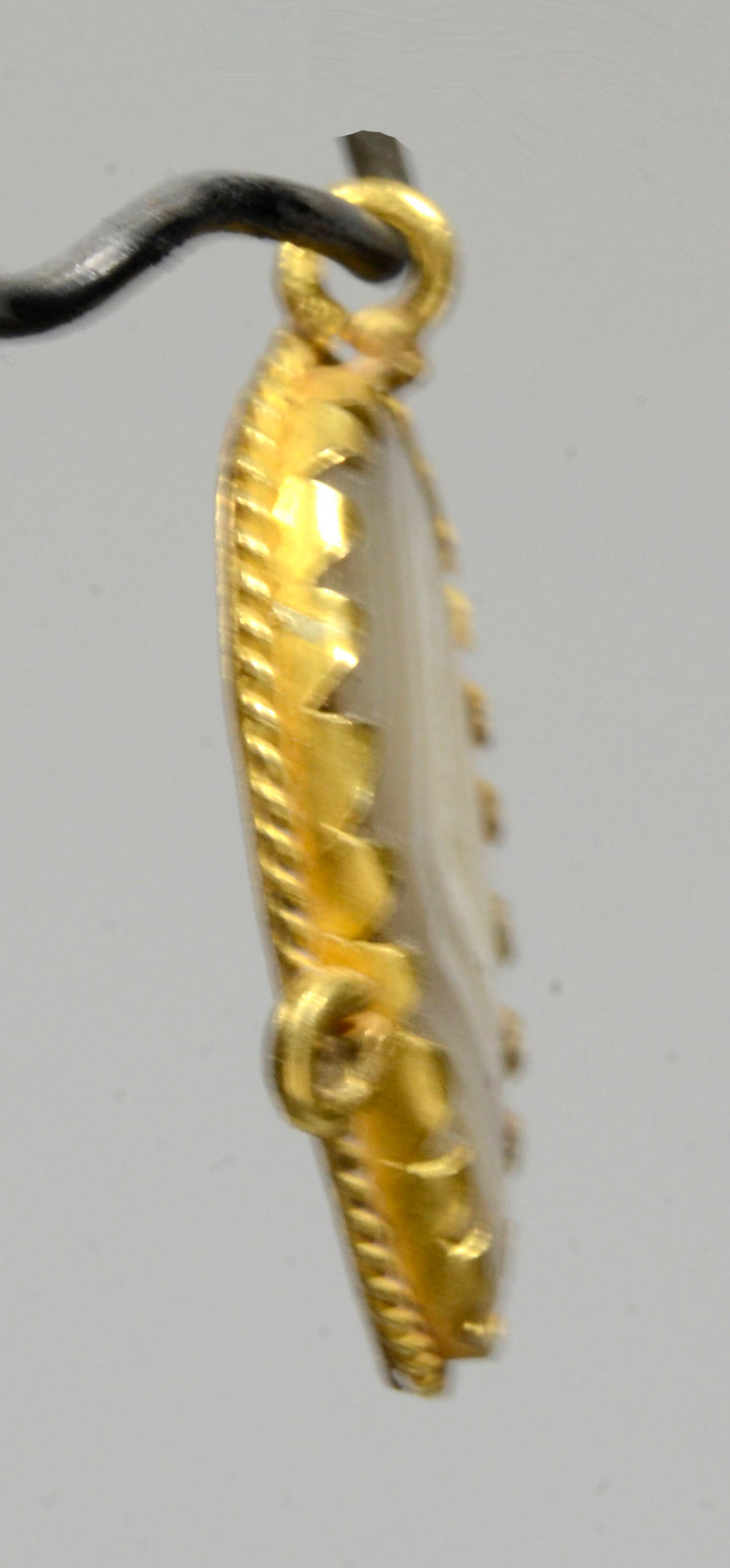 Ancient Roman Banded Agate & Gold Pendant