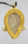 Ancient Roman Banded Agate & Gold Pendant