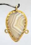 Ancient Roman Banded Agate & Gold Pendant