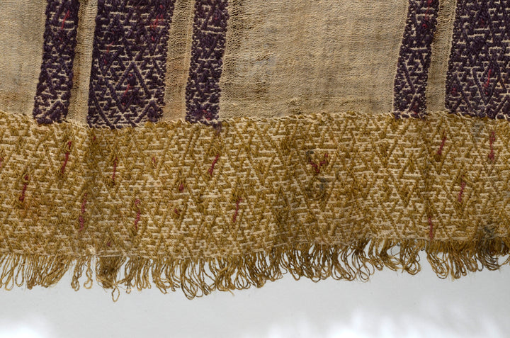 Chimu Woven Textile Mantle with Geometric and Zoomorphic Abstraction