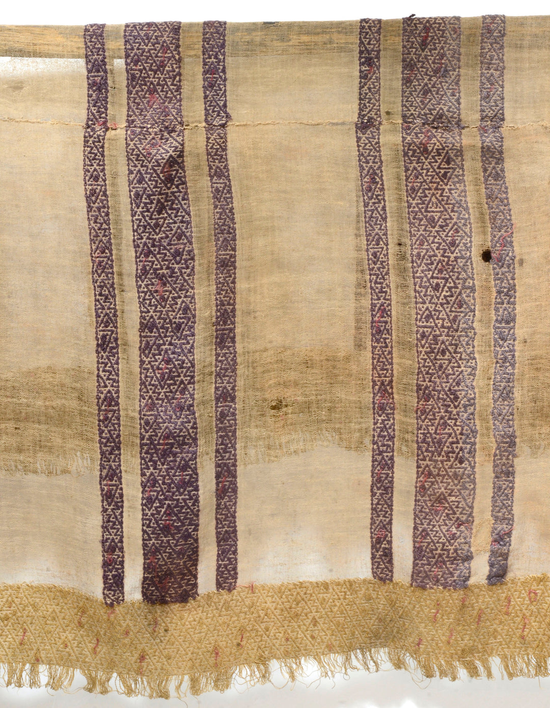 Chimu Woven Textile Mantle with Geometric and Zoomorphic Abstraction