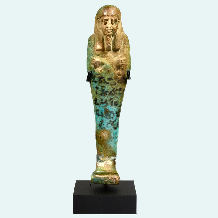 Egyptian Faience Ushabti in Hieratic Inscription