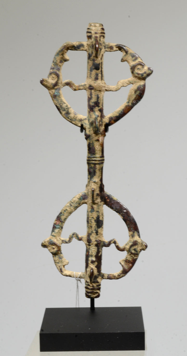 Ancient Luristan Bronze Heraldic "Master of the Animals" Finial
