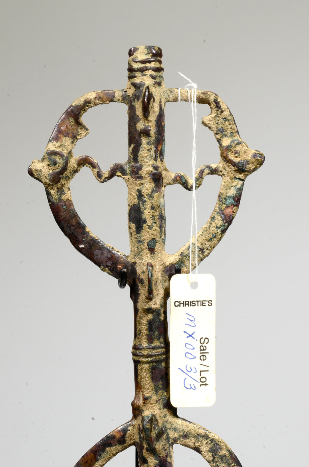 Ancient Luristan Bronze Heraldic "Master of the Animals" Finial