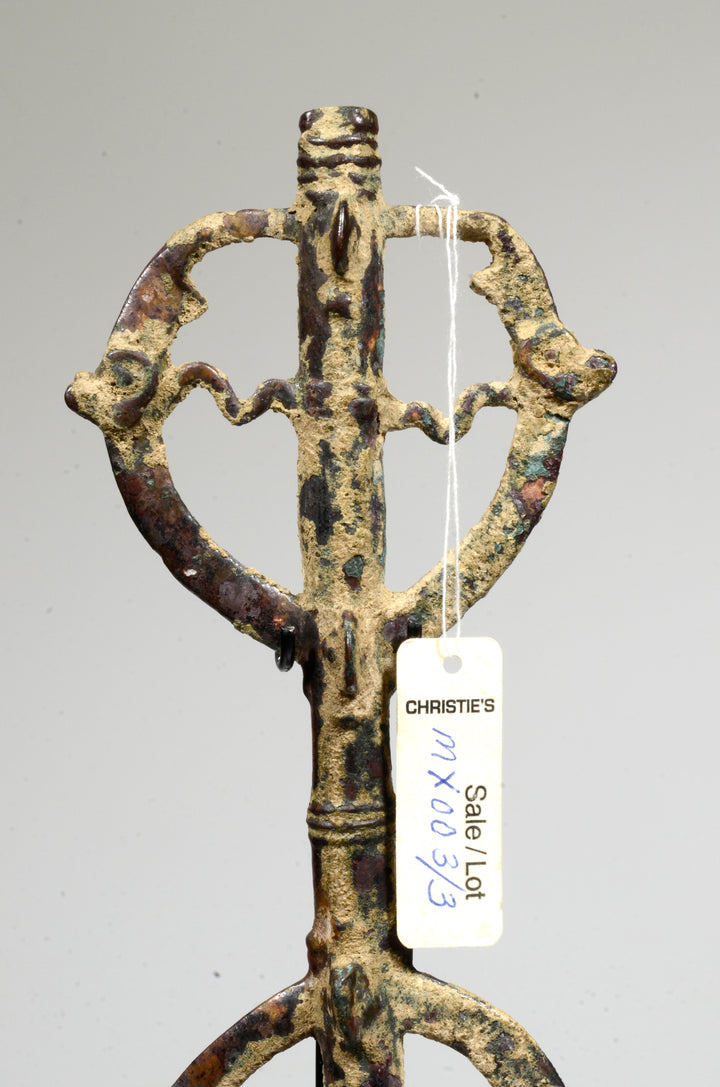 Ancient Luristan Bronze Heraldic "Master of the Animals" Finial