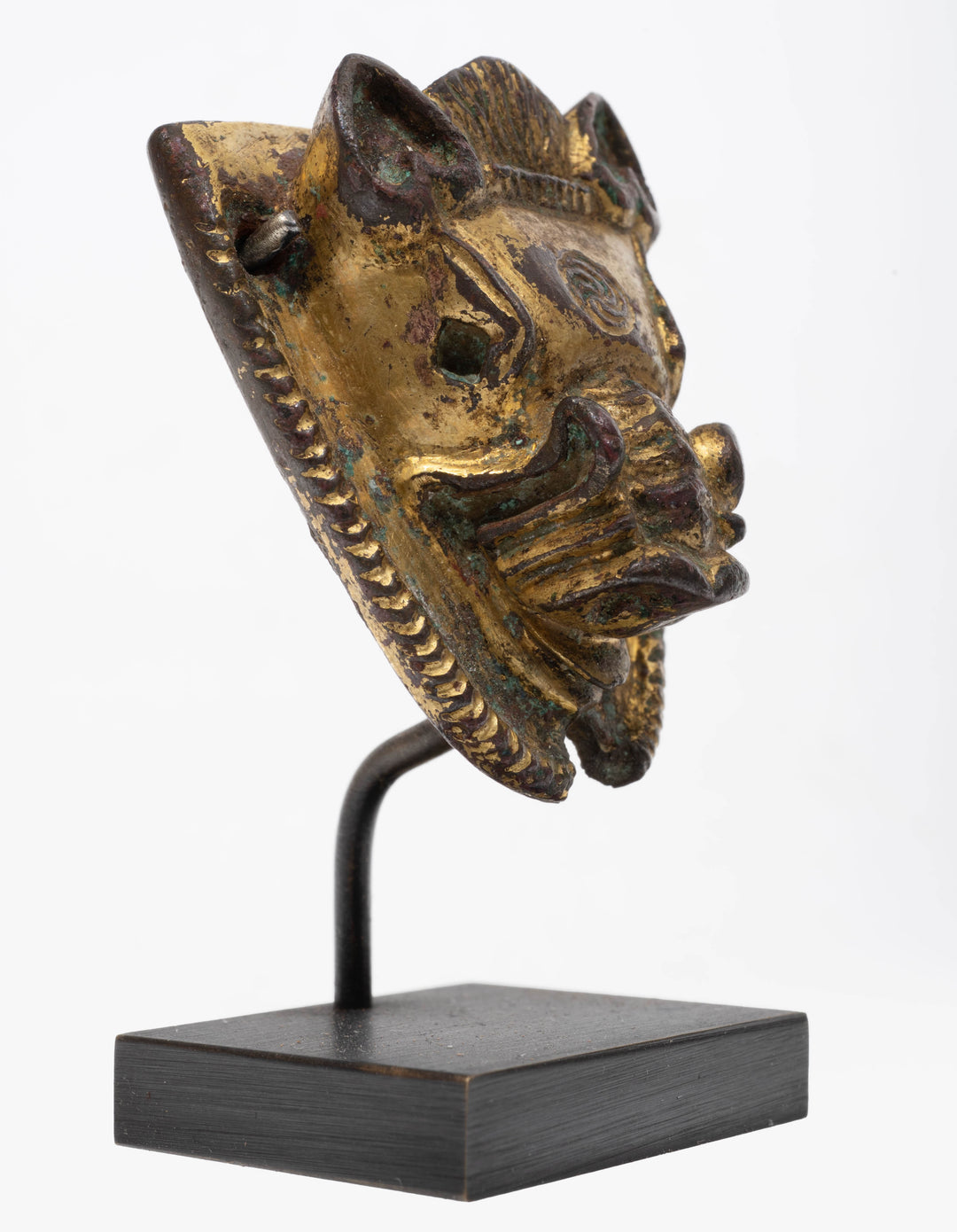 Ancient Roman Gilt Bronze Boar Head Attachment