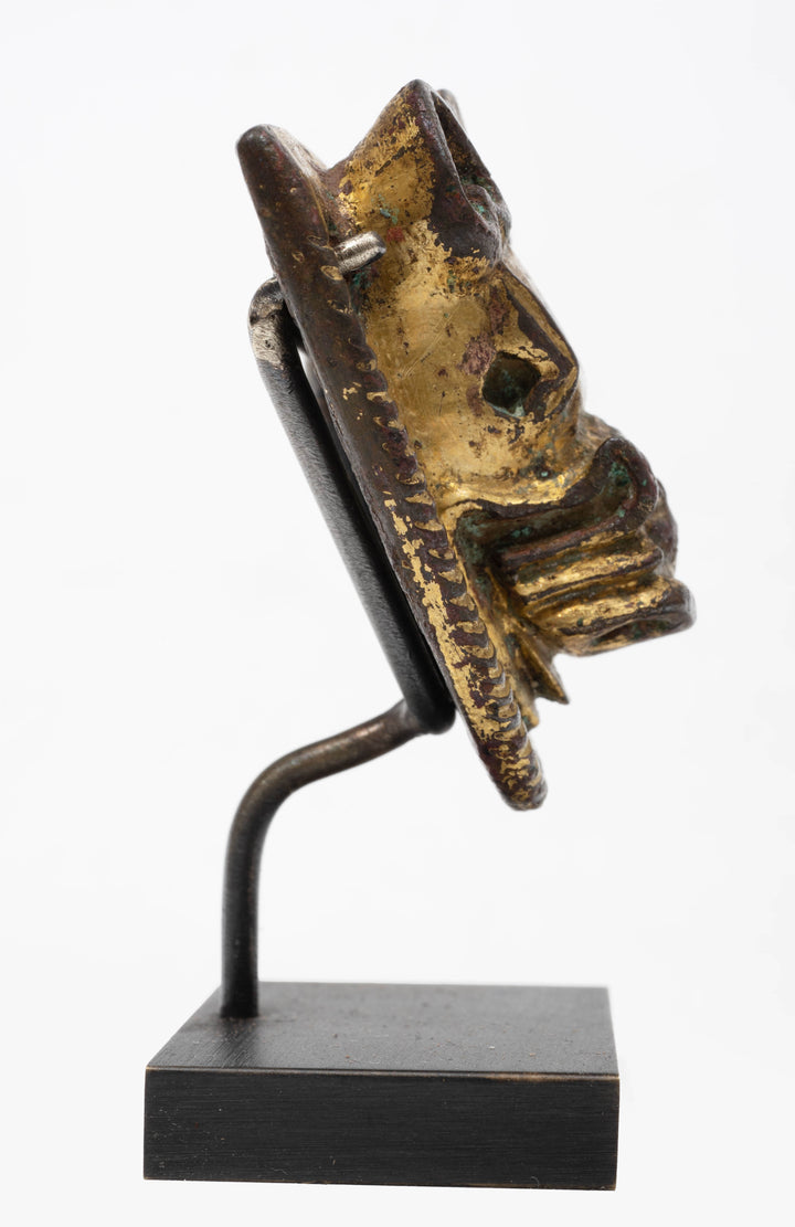 Ancient Roman Gilt Bronze Boar Head Attachment