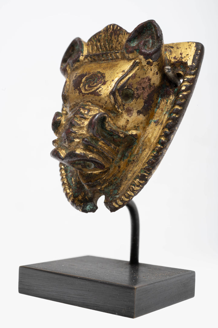 Ancient Roman Gilt Bronze Boar Head Attachment