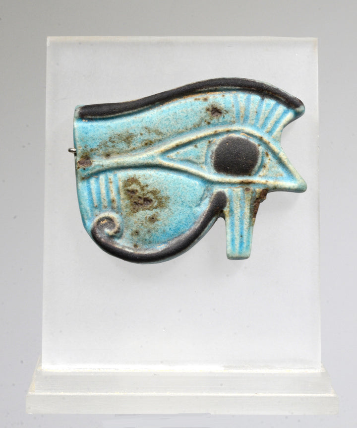 Ancient Egyptian Faience Udjat Eye Amulet