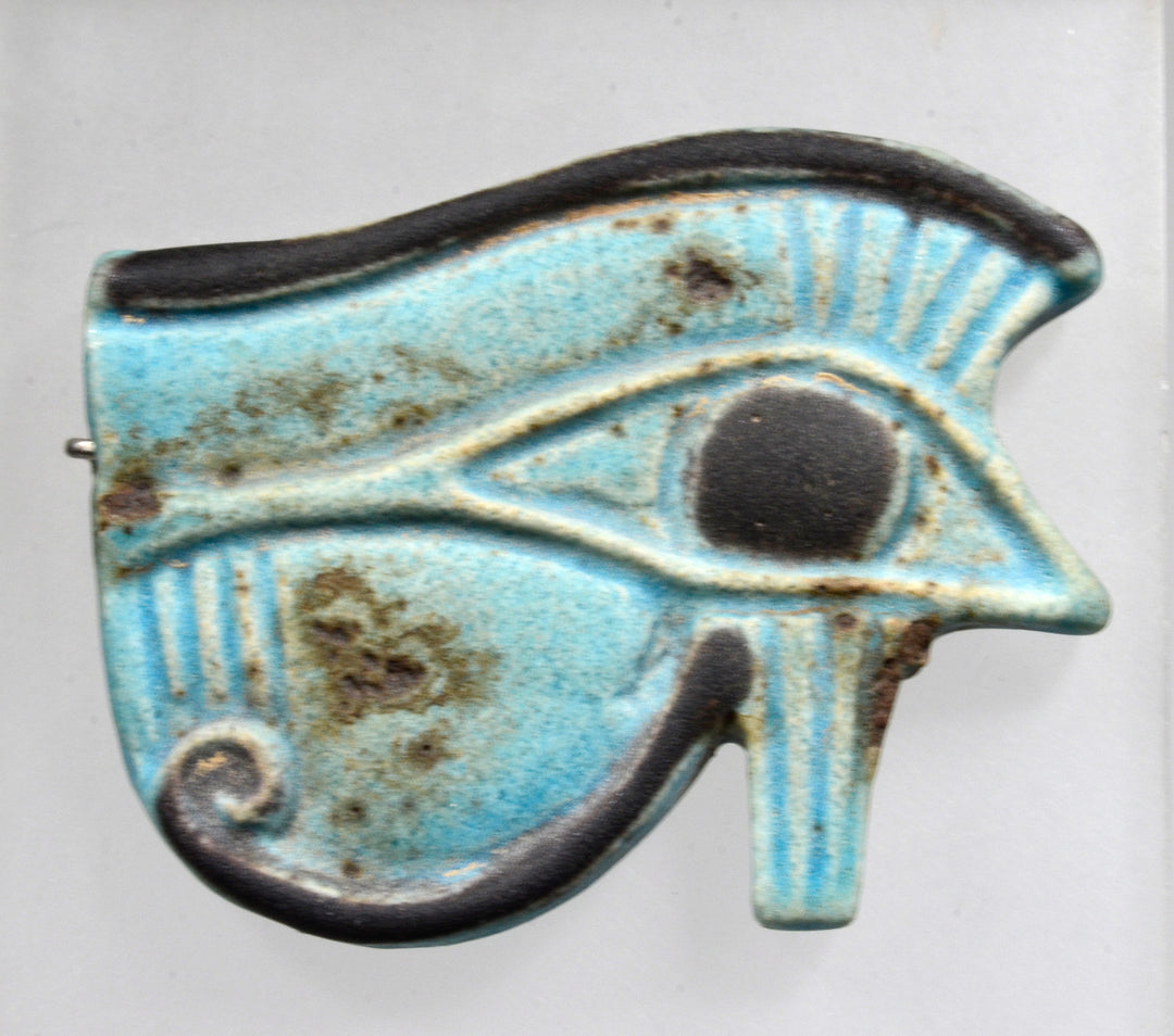 Ancient Egyptian Faience Udjat Eye Amulet