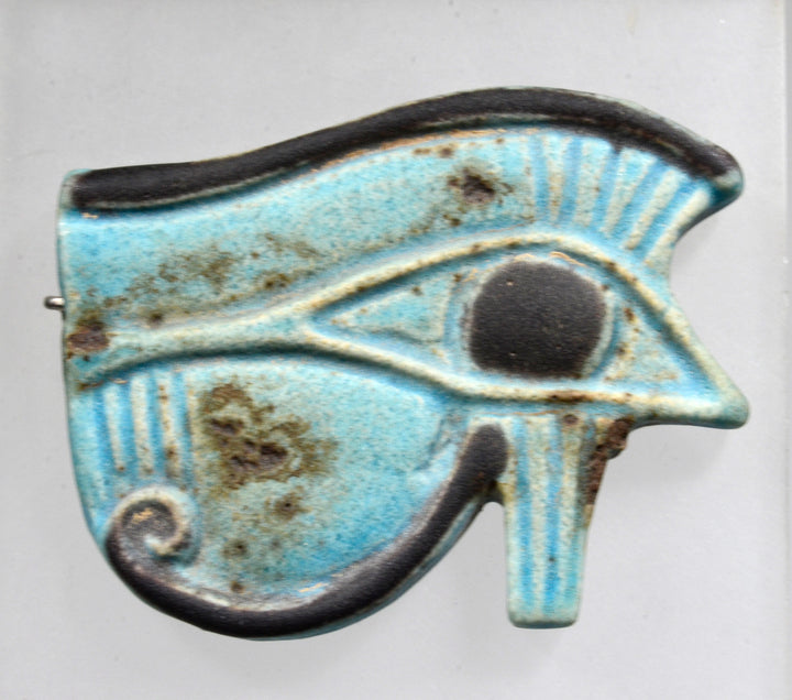 Ancient Egyptian Faience Udjat Eye Amulet