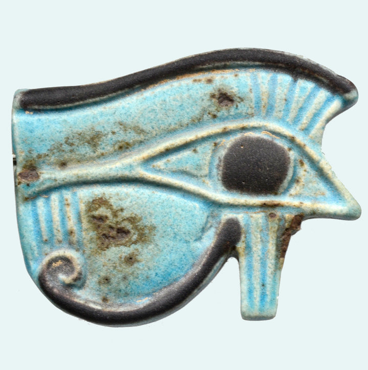 Ancient Egyptian Faience Udjat Eye Amulet