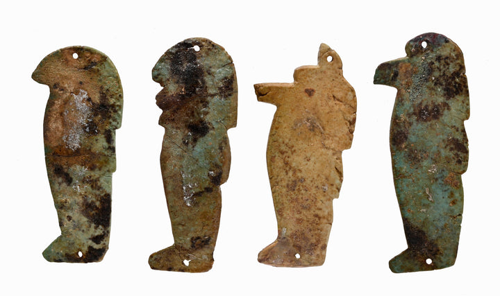 Egyptian Faience Amulets of the  Four Sons of Horus