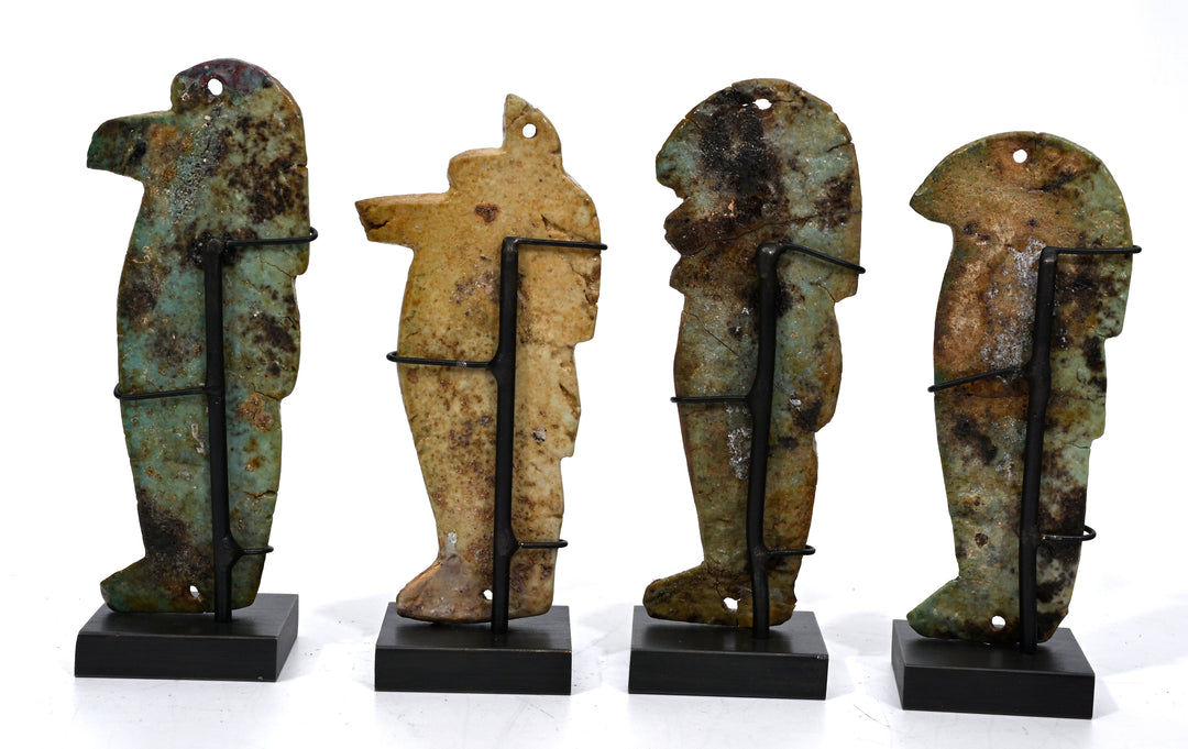 Egyptian Faience Amulets of the  Four Sons of Horus