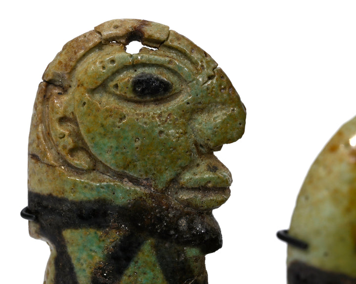 Egyptian Faience Amulets of the  Four Sons of Horus