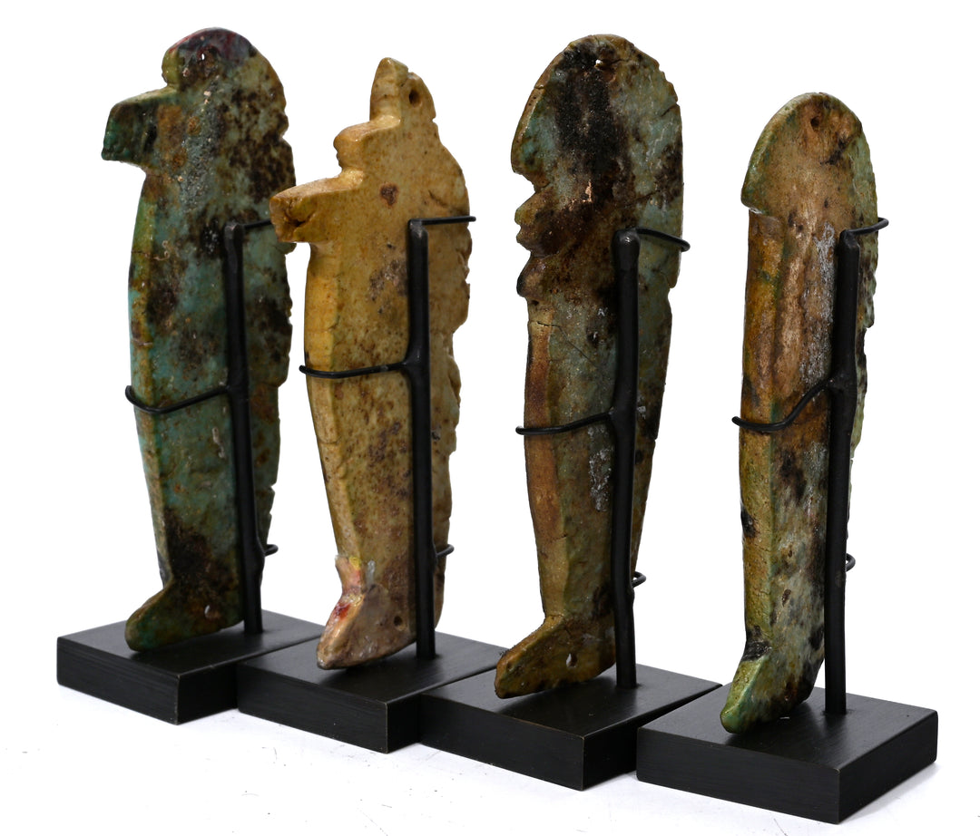 Egyptian Faience Amulets of the  Four Sons of Horus