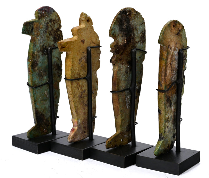 Egyptian Faience Amulets of the  Four Sons of Horus