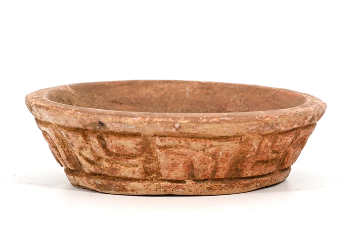 Pre-Columbian Mayan Pottery Offering Bowl with Hieroglyphic Inscription