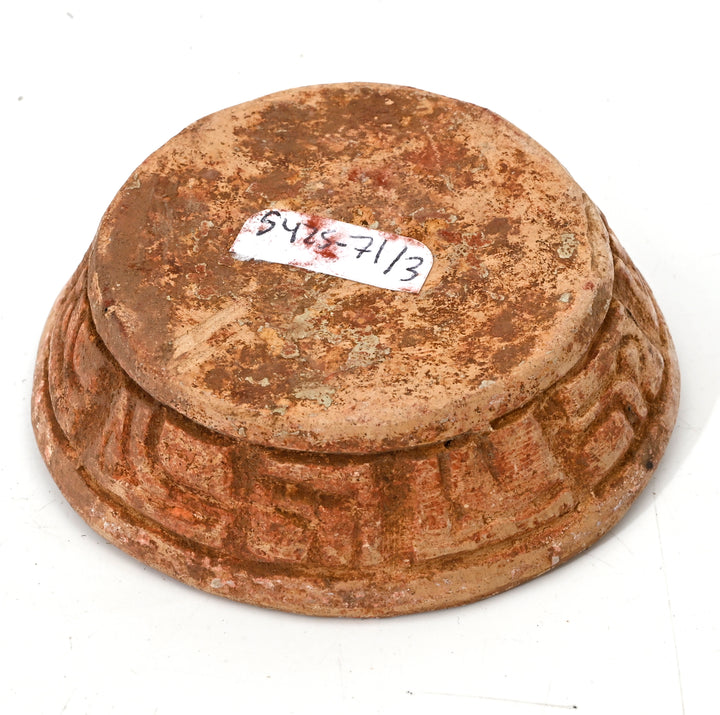 Pre-Columbian Mayan Pottery Offering Bowl with Hieroglyphic Inscription
